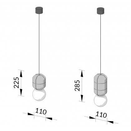 Подвесной светильник Navazi small vertical pendant